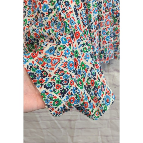 Free People Bali Checked Out Floral Print Romper in Gardenia Combo - Picture 10 of 10